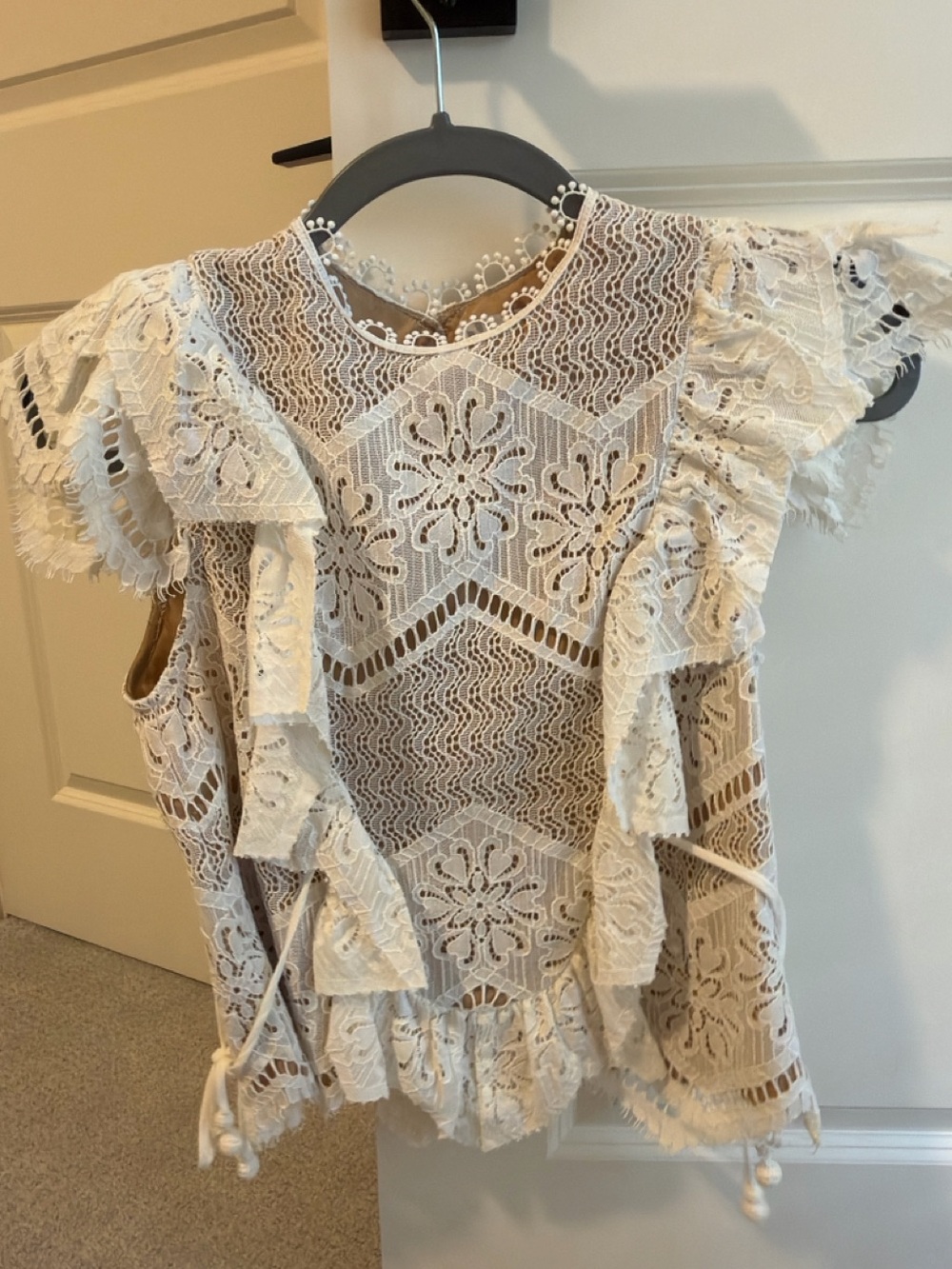 SAYLOR Ivory Lace Blouse
